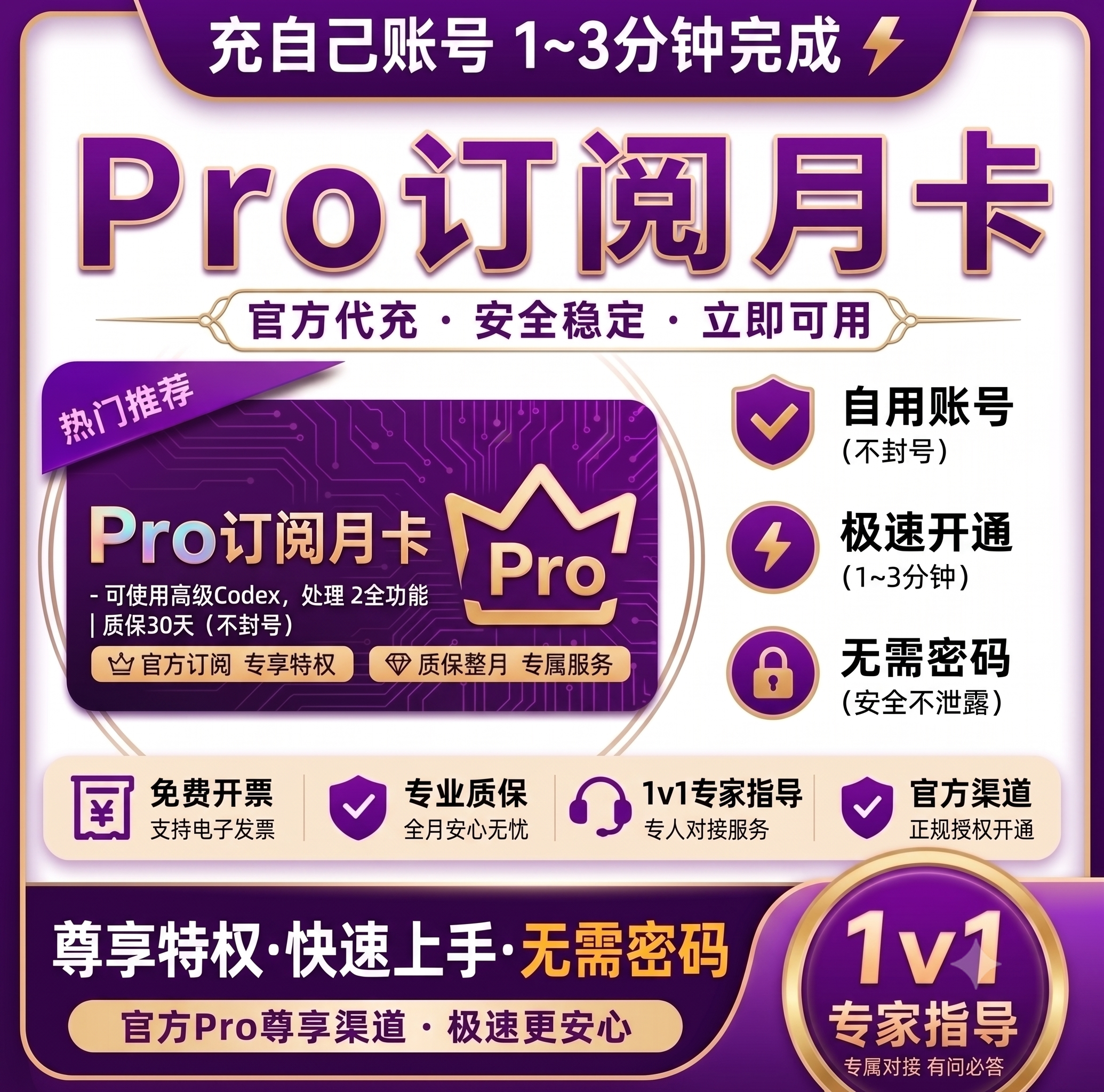 美区【质保30天】GPT Pro 20x  订阅 官方充值商品图片