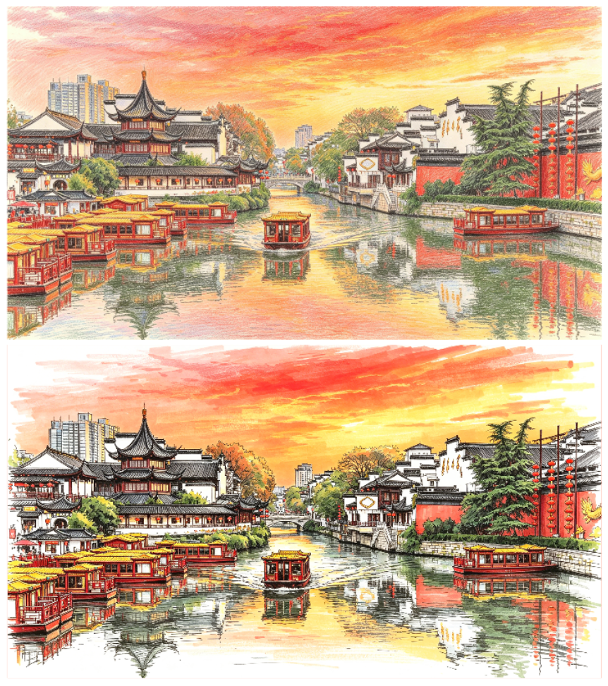 城市古镇【两种效果图】