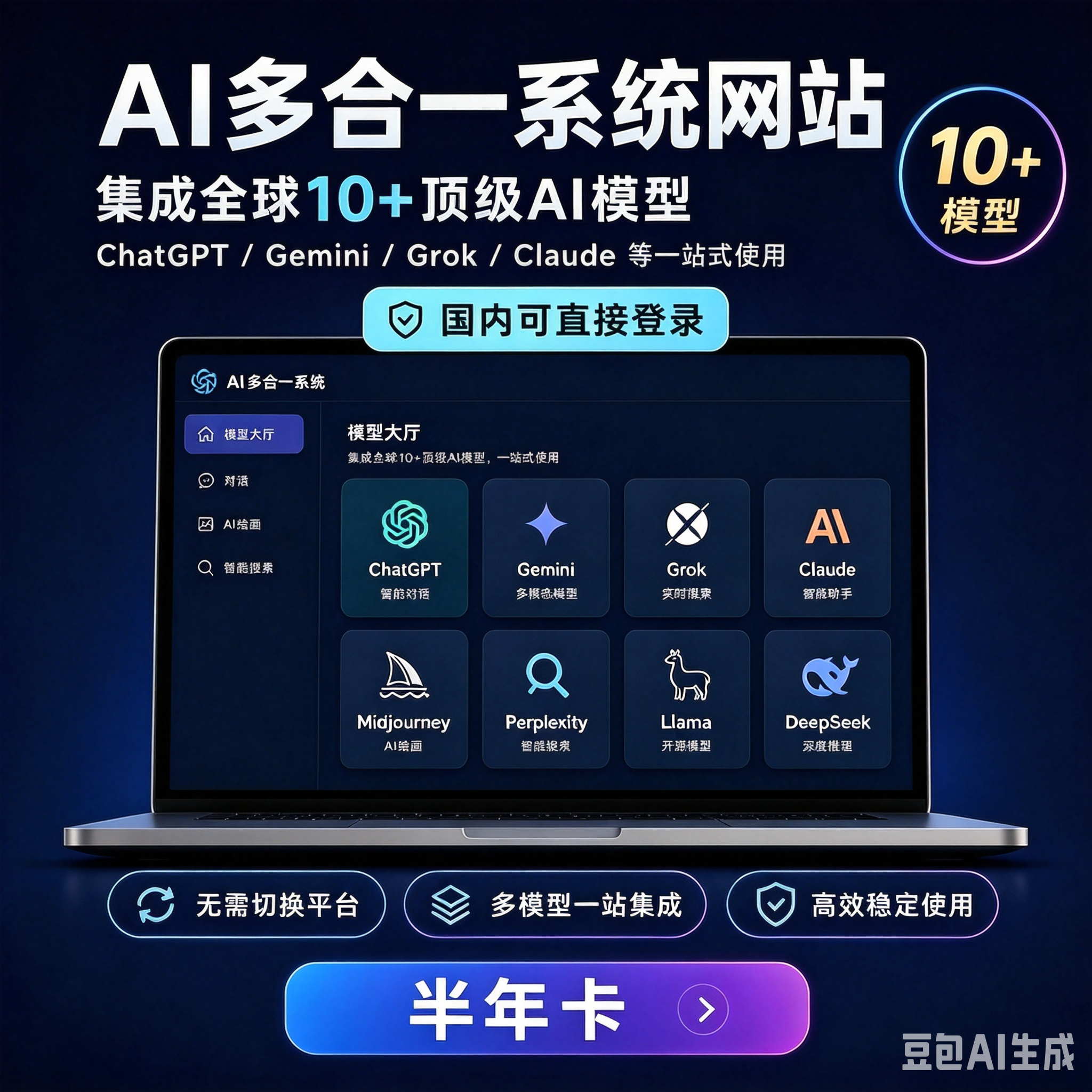 多合一系统半年卡（无次数限制）商品图片