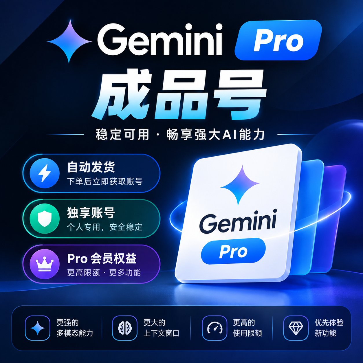 Gemini pro 18个月成品号（随机地区）商品图片